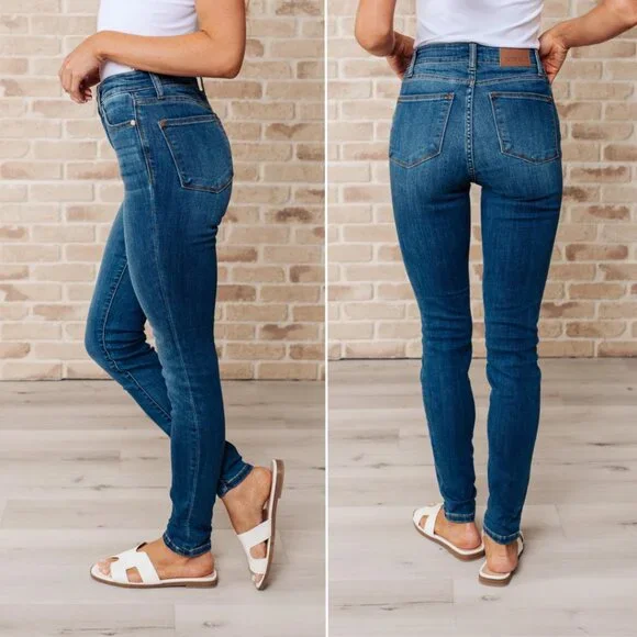 Judy Blue Skinny Jeans w/ Optional Cuff - Picture 3 of 15